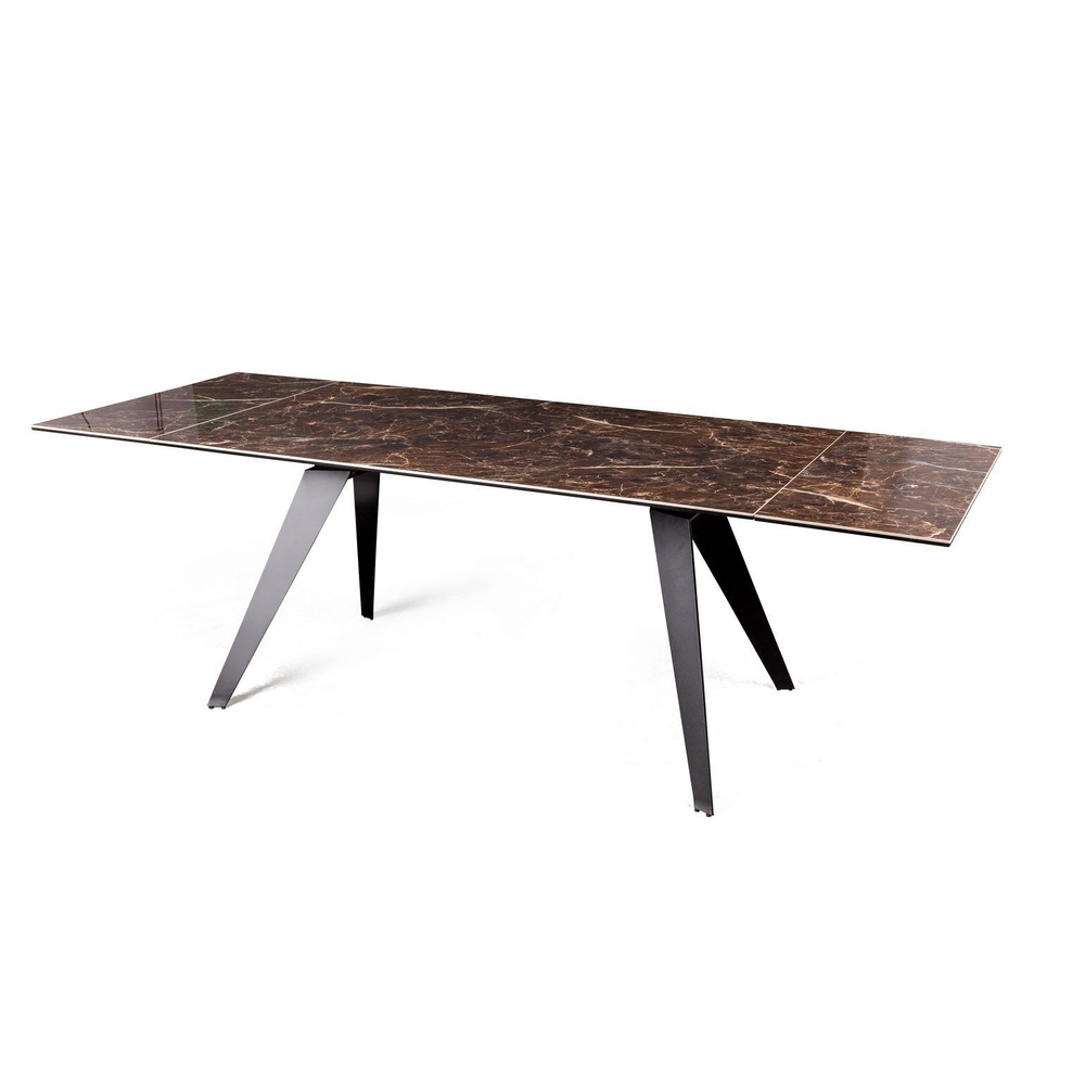 Стол раскладной Grant (160+40+40), мрамор испанская керамика коричневый