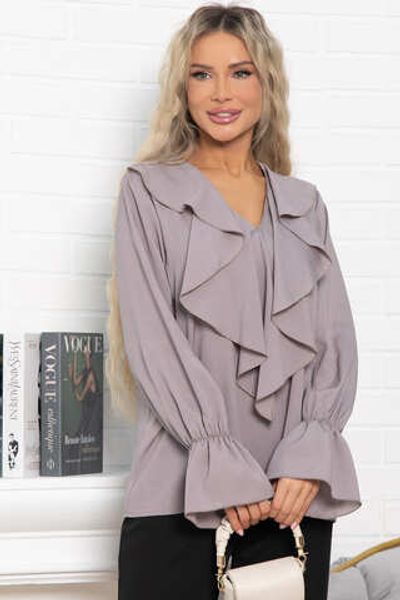 Блуза шифоновая Вэнси (бежевая) Б15024-8М LT Collection