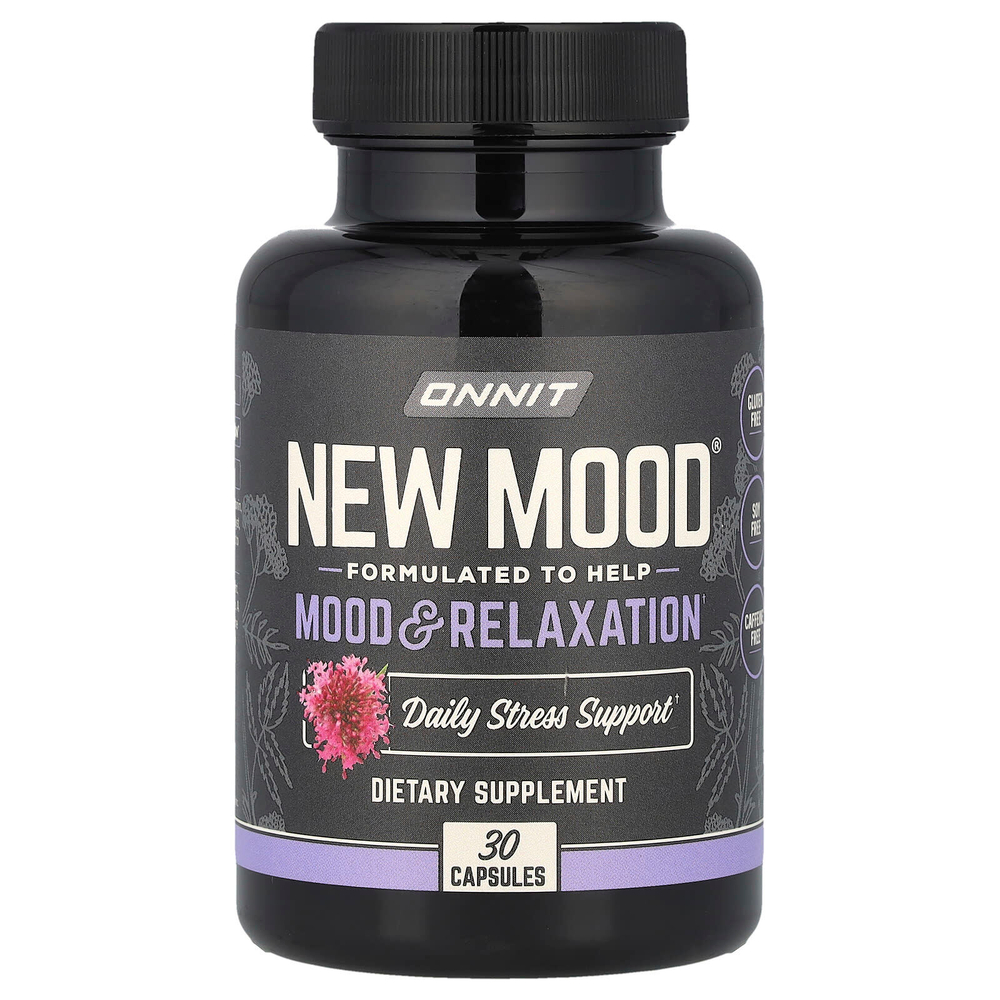 Onnit, New Mood®, средство для настроения и расслабления, 30 капсул