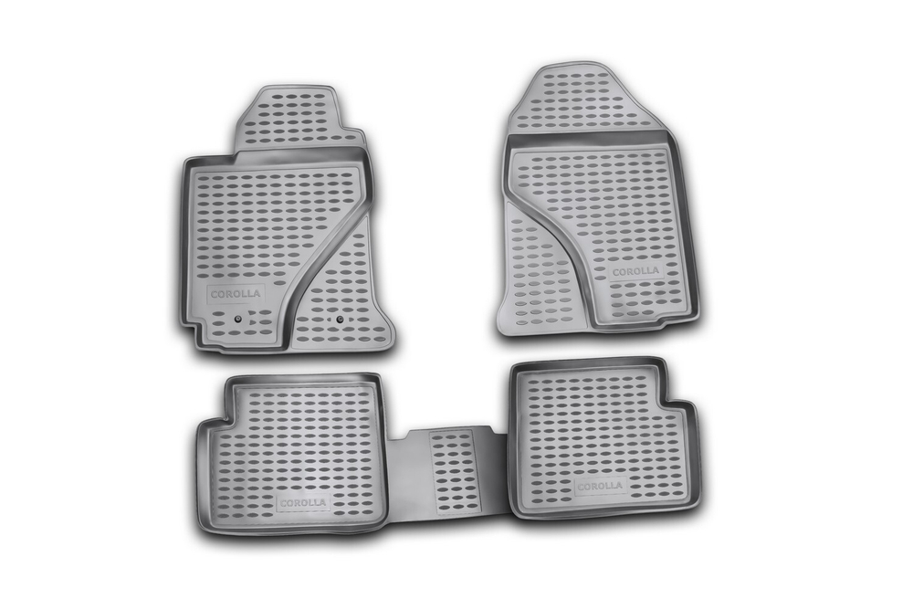 Коврики в салон TOYOTA Corolla 06/2002-2007, 4 шт. (полиуретан, серые) Element.NLC.48.03.211K