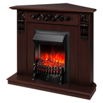 Каминокомплект Real Flame Dominica Corner DN с очагом Fobos Lux Black (угловой) (без пульта)