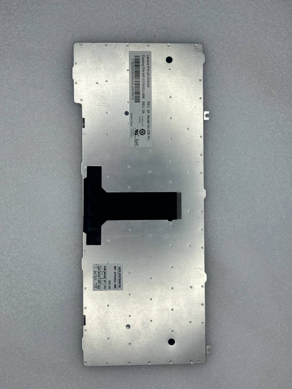 Клавиатура для ноутбука Lenovo E43 раскладка - русская, без подсветки, черная (25009048), оригинал