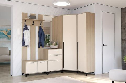 Прихожая с зеркалом Ева, ЛДСП, 280 x 41.1 x 220 см