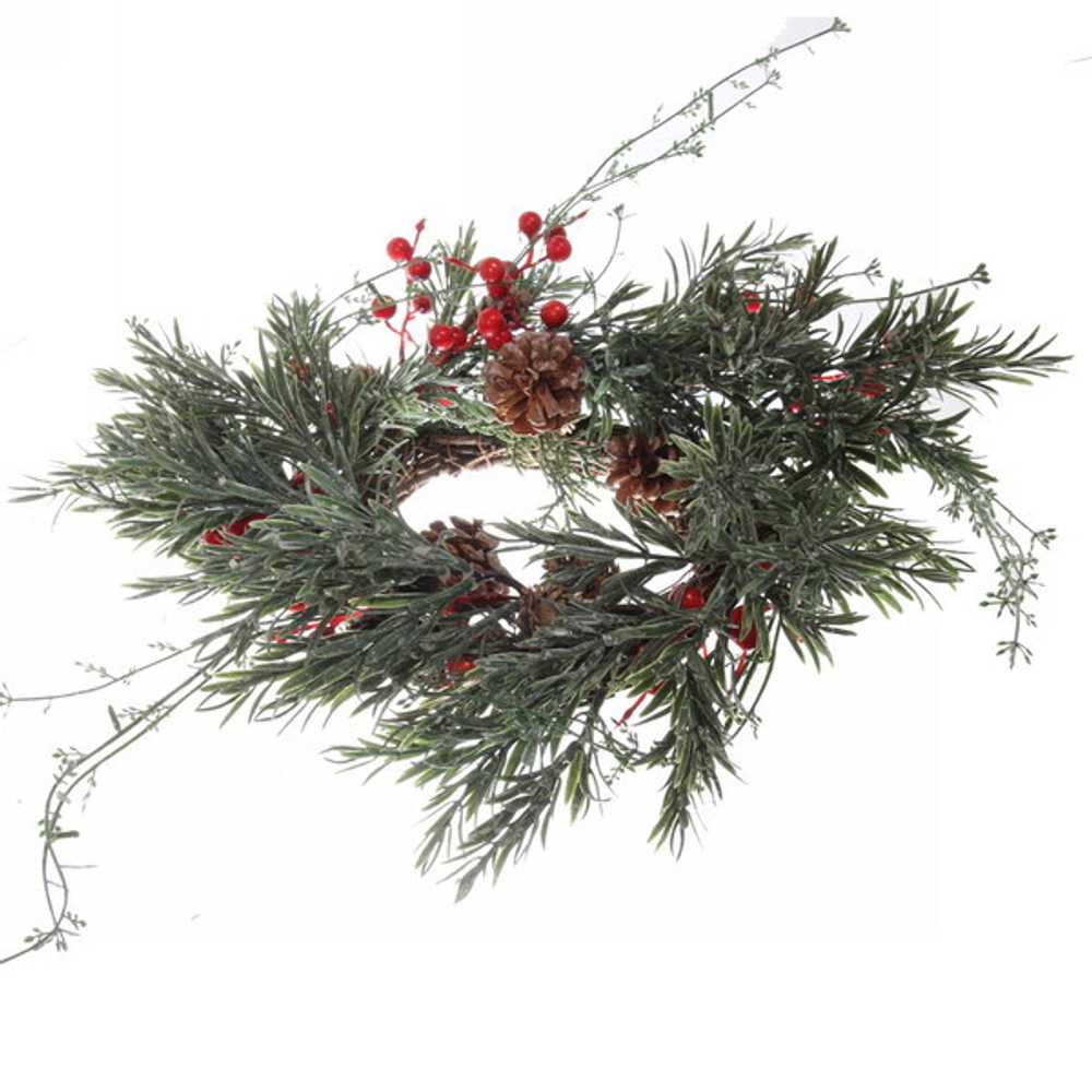Венок хвойный новогодний «Лесной сюрприз» , 50 см