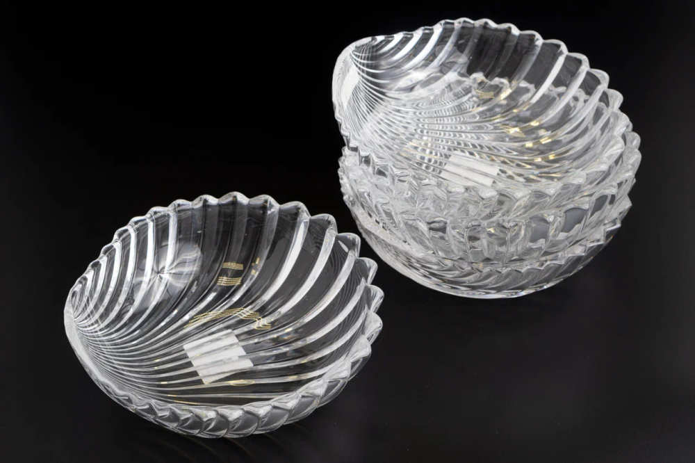 Четыре хрустальных блюда в форме раковины Villeroy&Boch из серии Lillian