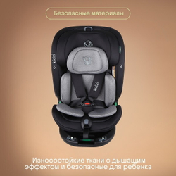 Детское автокресло Kidzi Spin plus 360 i-SIZE KDZ08GR серый