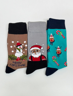 Носки НГ комплект 3 пары, р.37-44 "Happy NY"