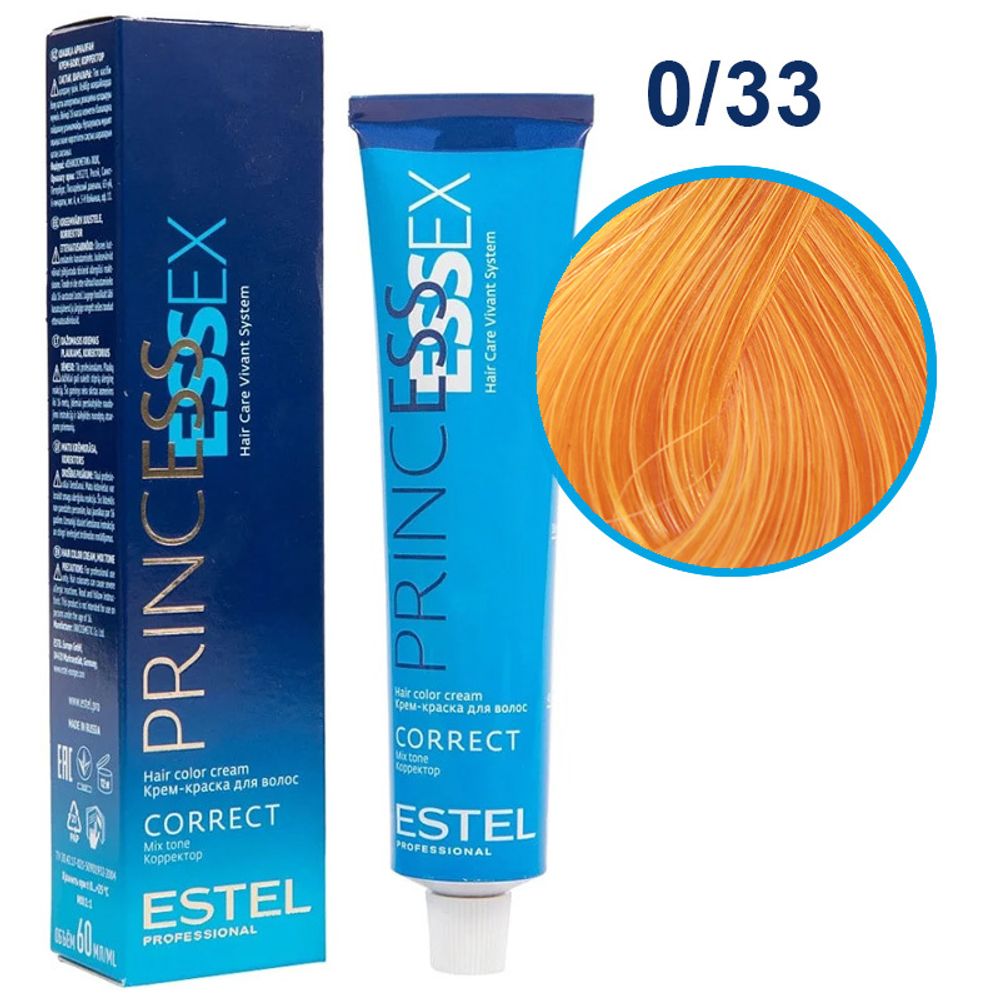 Цветной корректор для волос «Желтый 0/33» Essex Corrector, Estel, 60 мл.