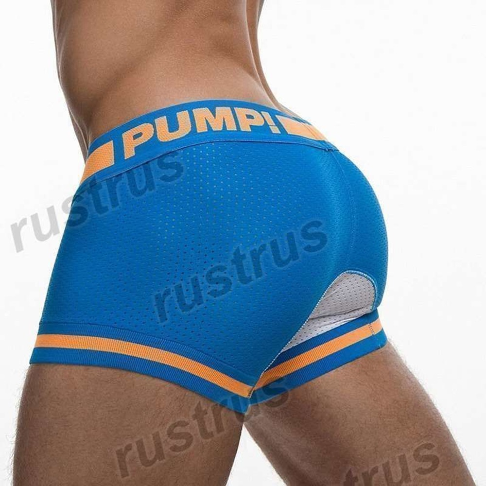 Мужские трусы боксеры в сетку синие Pump! H118-9