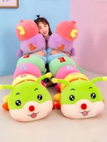 Мягкая игрушка подушка гусеница антистресс 65 см