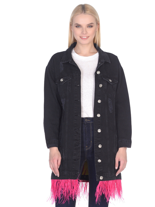 LIGVIANNI Джинсовая куртка Denim Jacket Turn The Music Up!