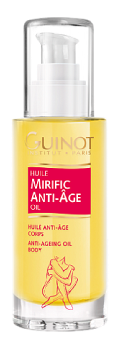 Huile Mirific Anti-Age Антивозрастное масло с изысканной текстурой и тонким ароматом предназначено для ухода за сухой кожей тела.