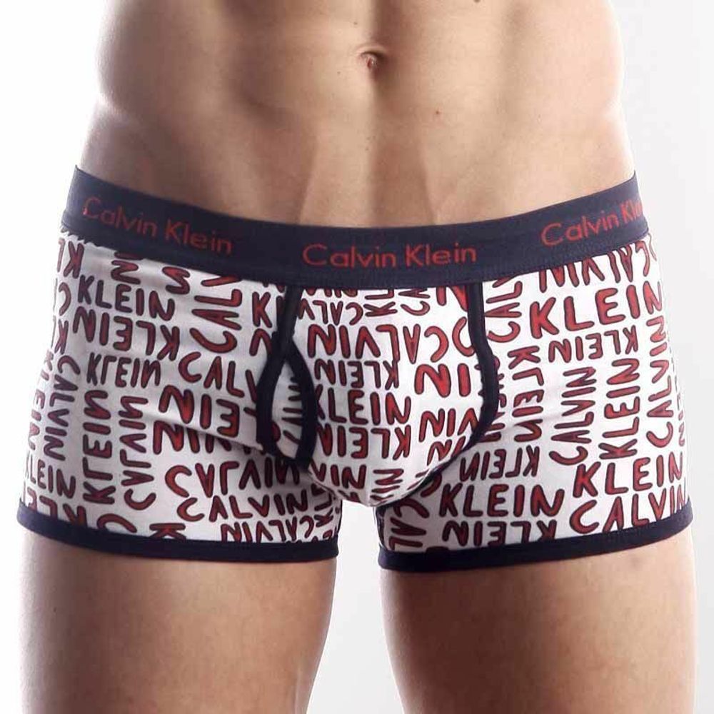 Мужские трусы хипсы Calvin Klein 365 print Red CK