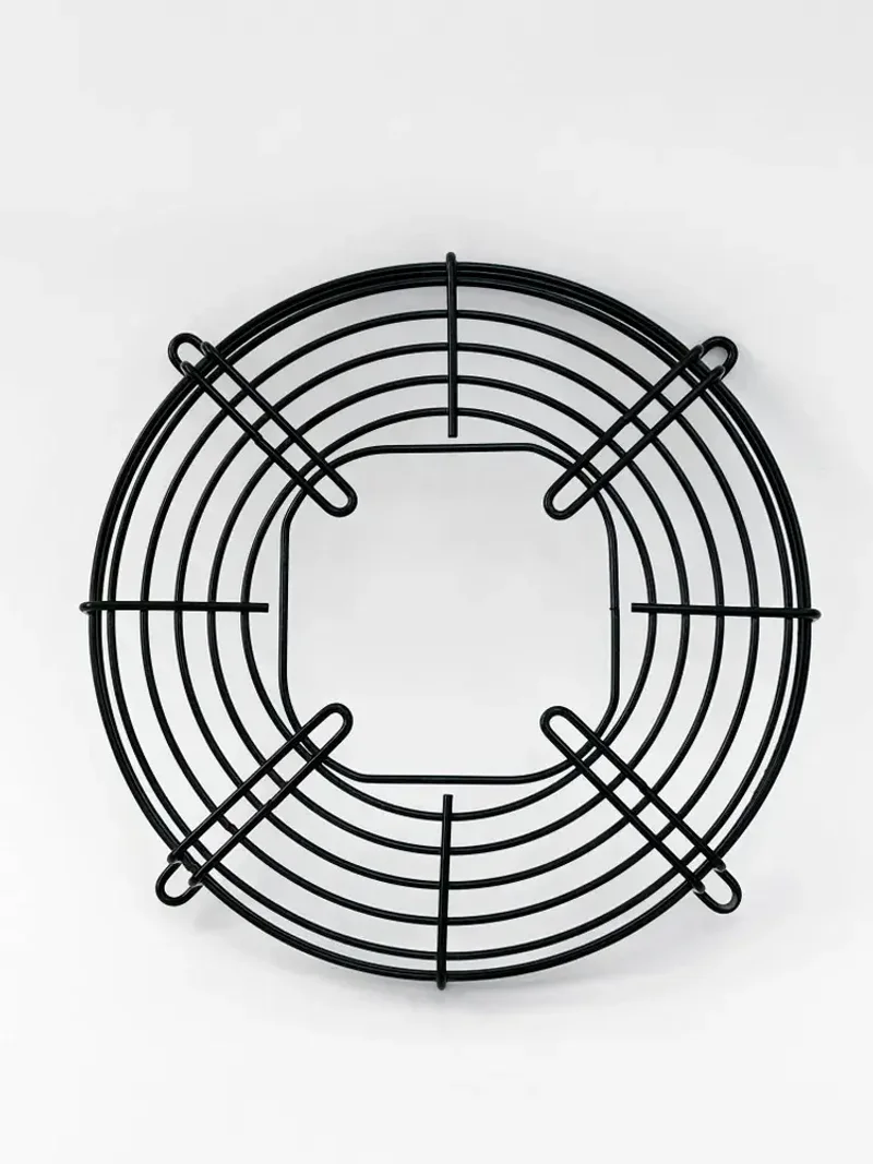 Решетка защитная для осевого вентилятора диаметром 200 мм, высота 25 мм, квадрат под двигатель 95 мм