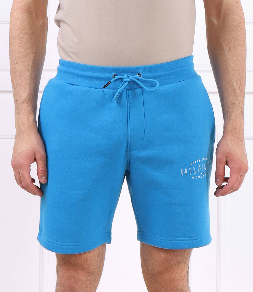 Шорты HILFIGER CURVE LOGO SWEATSHORT Tommy Hilfiger - голубой(MW0MW30014)