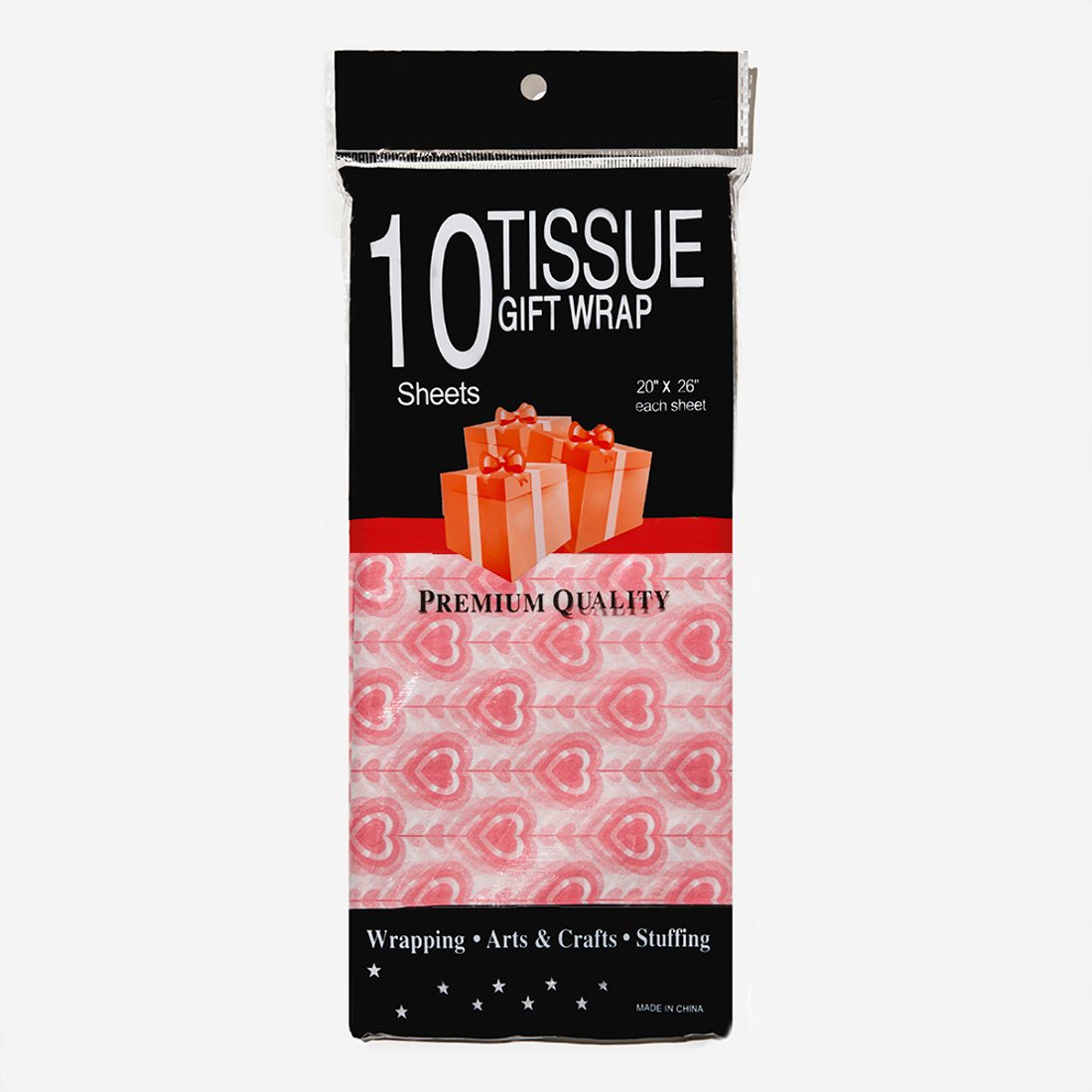 Тишью "Гирлянда из сердец", 500*680мм