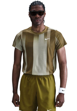 Мужская теннисная футболка Nike Court Victory - olive flak/white