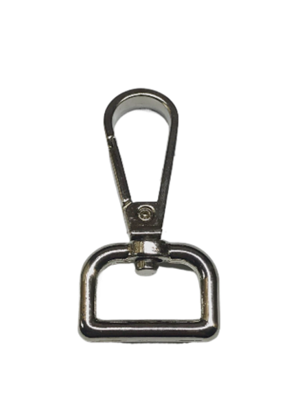 Карабин на вертлюге 16 мм, никель (7321-16)