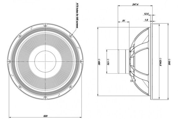 EighteenSound 21iD неодим динамик для сабвуфера, диаметр 21 дюймов, 1800Вт