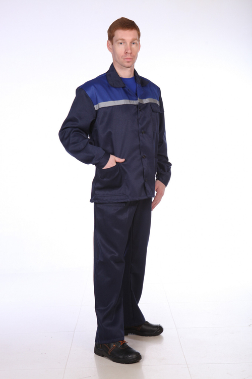 КОСТЮМ ПРОИЗВОДСТВЕННИК (КУРТКА+ПОЛУК)СОП СИН+ВАС