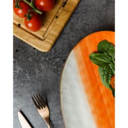 Блюдо овальное 30,5*21,5 см оранжевое фарфор "The   Eco" P.L. Proff Cuisine [4]