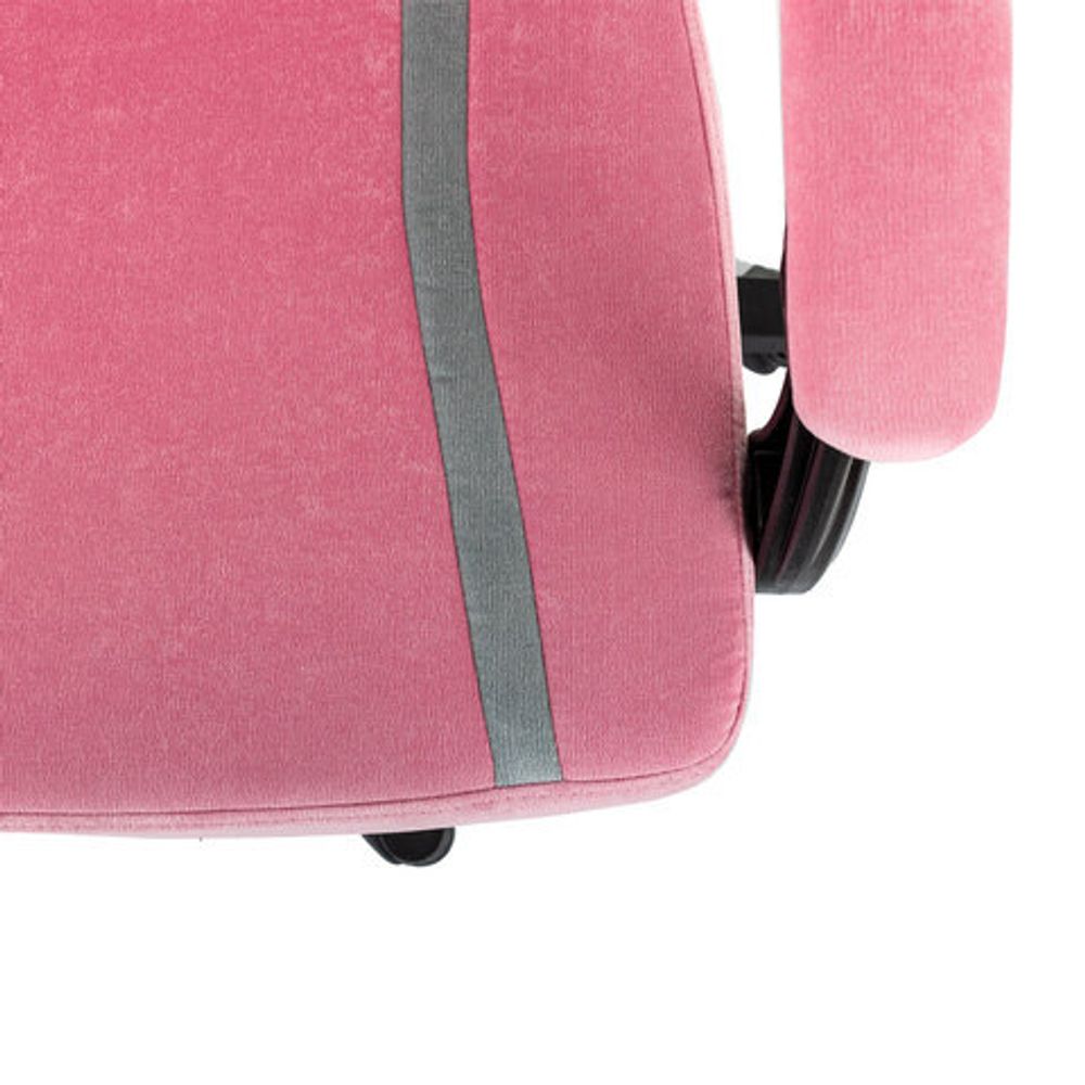 Кресло компьютерное BRABIX "Shooter GM-123", 2 подушки, ткань, розовое/серое, 533213