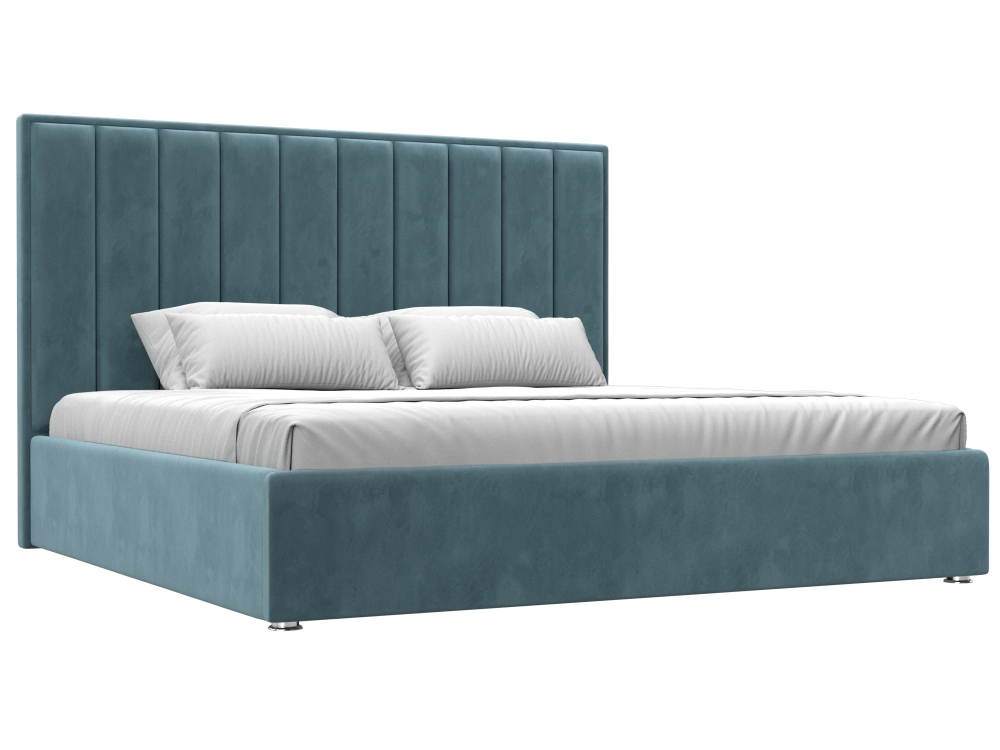 Кровать интерьерная Афродита 200, Бирюзовый, Велюр, 120603
