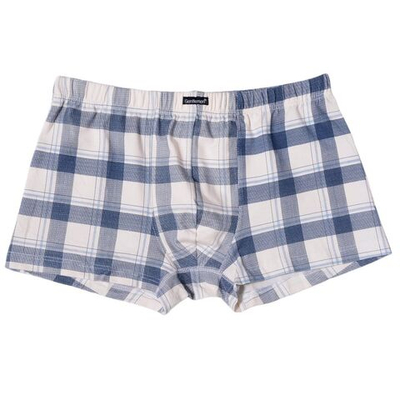 Мужские хлопковые трусы-боксеры (Размер: M) (Цвет: синий)