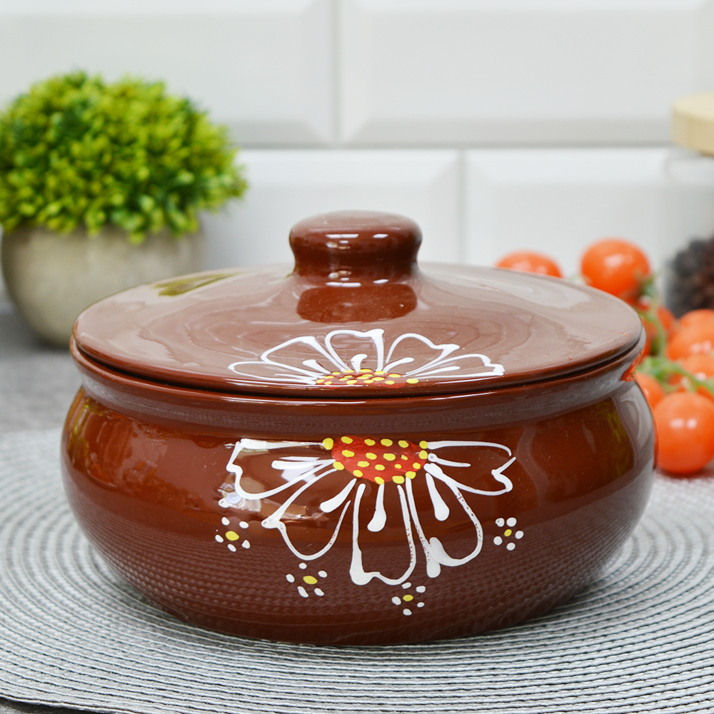 Пельменница малая "Ромашка" коричневая