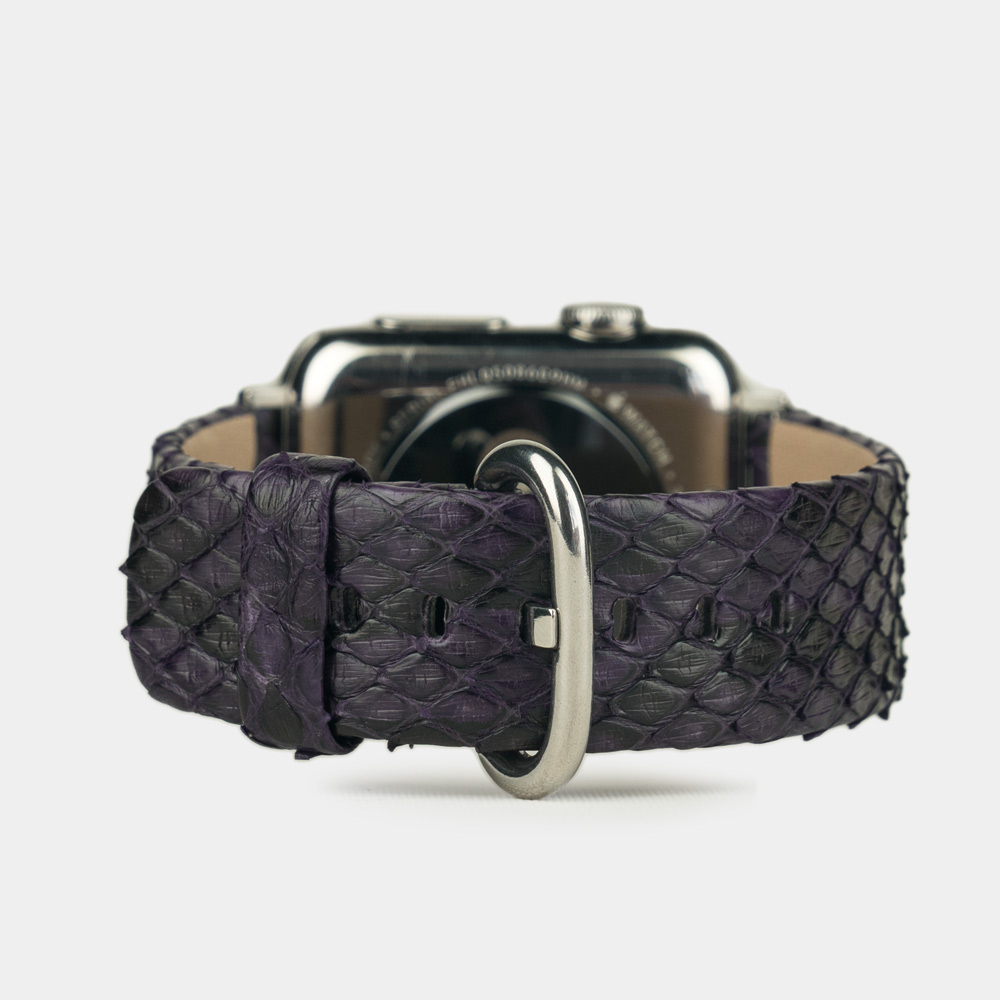 Ремешок кожаный для Apple Watch 42/44mm Classic фиолетового цвета