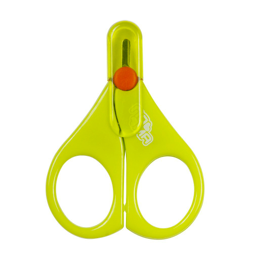 Ножницы детские с колпачком 1 шт. ПОМА, зелёный