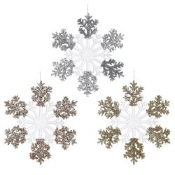 GAEM Изделие декоративное подвесное "Снежинка", L27 W0,5 H27 см, 3в.