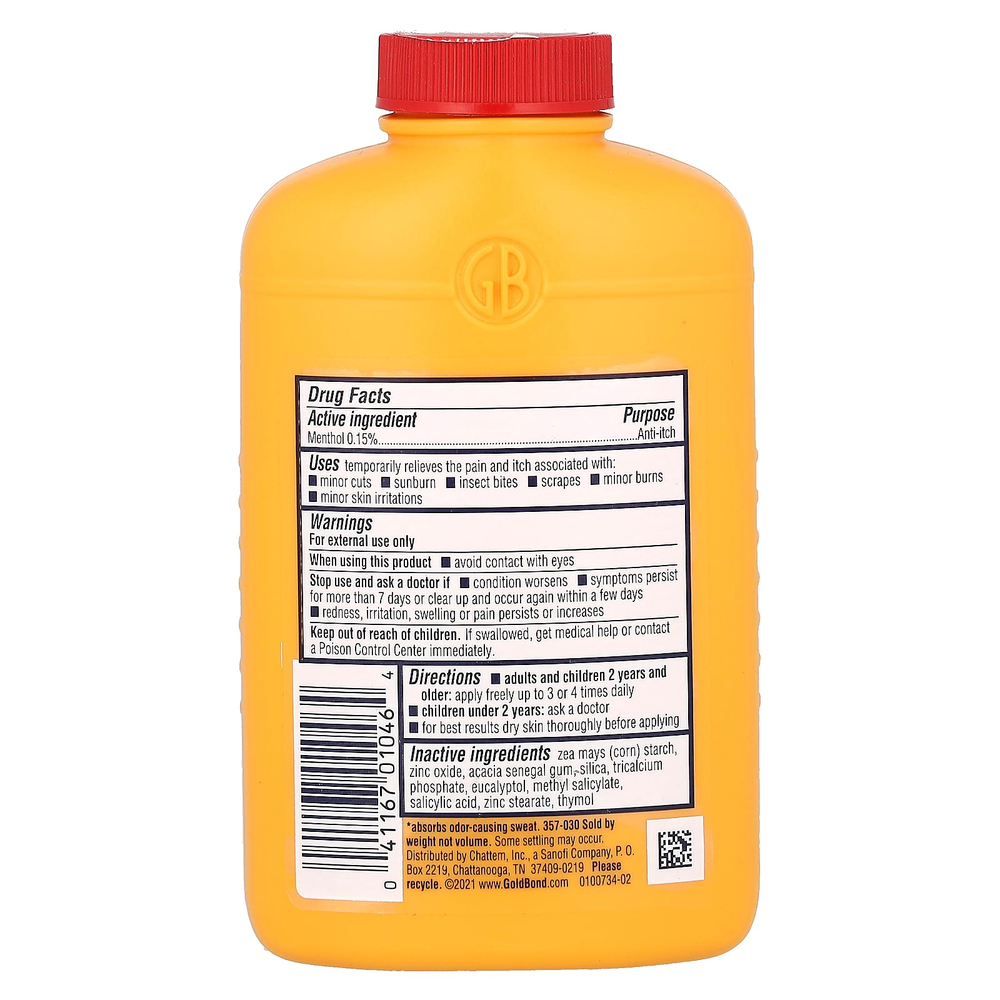 Gold Bond, пудра для тела, с естественной силой действия, 113 г (4 унции)