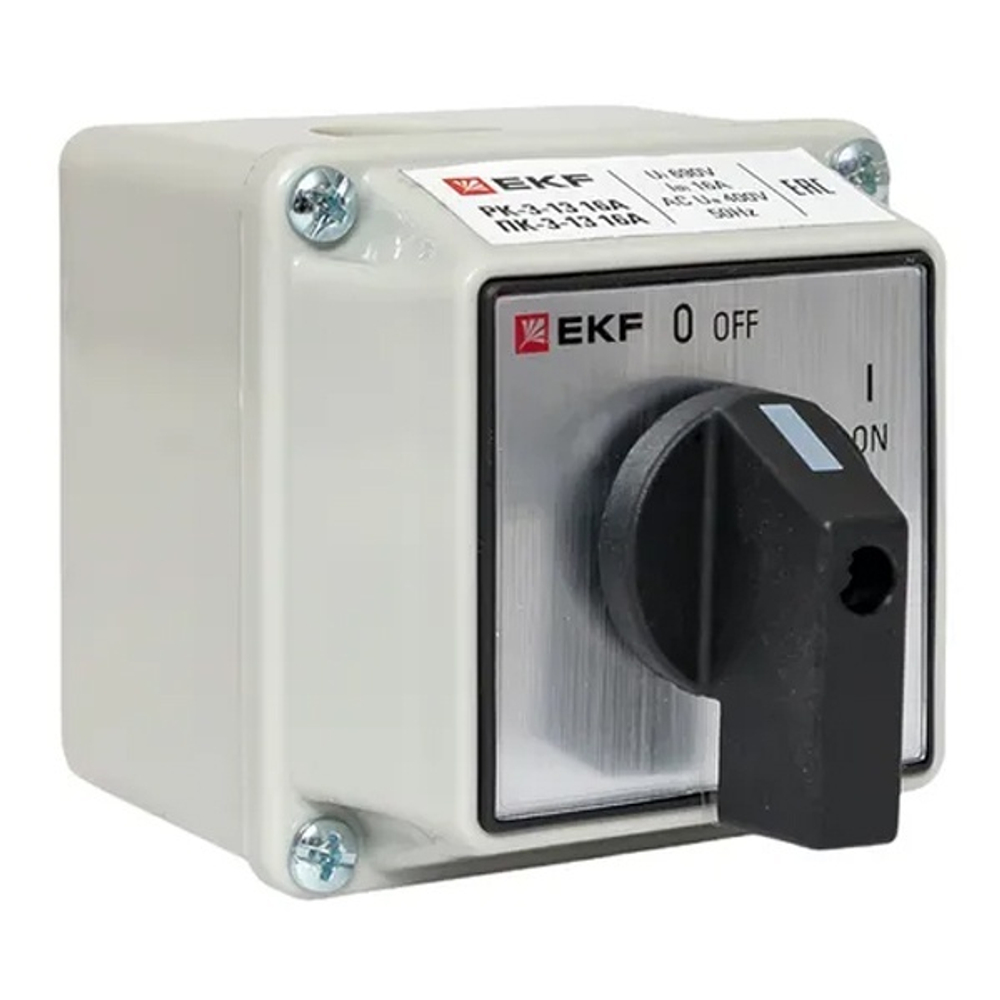Переключатель кулачковый ПК-3-13 16А 3P "ВКЛ-ВЫКЛ" IP54 EKF pk-3-13-16