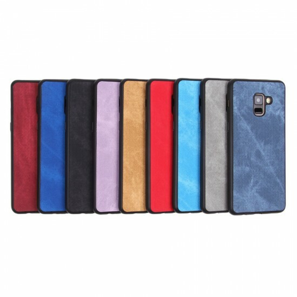 Чехол текстильный для Samsung Galaxy A8+(2018), 010817 Сиреневый