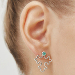 Серьги УЗОР с хризопразами