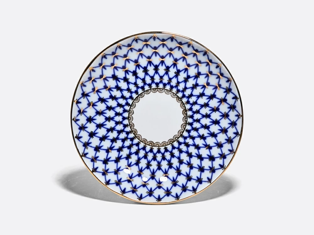 Чашка с блюдцем чайная 250 мл форма Тюльпан рисунок Кобальтовая сетка арт. 81.10105.00.1