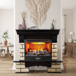 Электрокамин RealFlame Kavkaz 24/25,5 AO античный дуб с очагом 3D Firestar 25,5