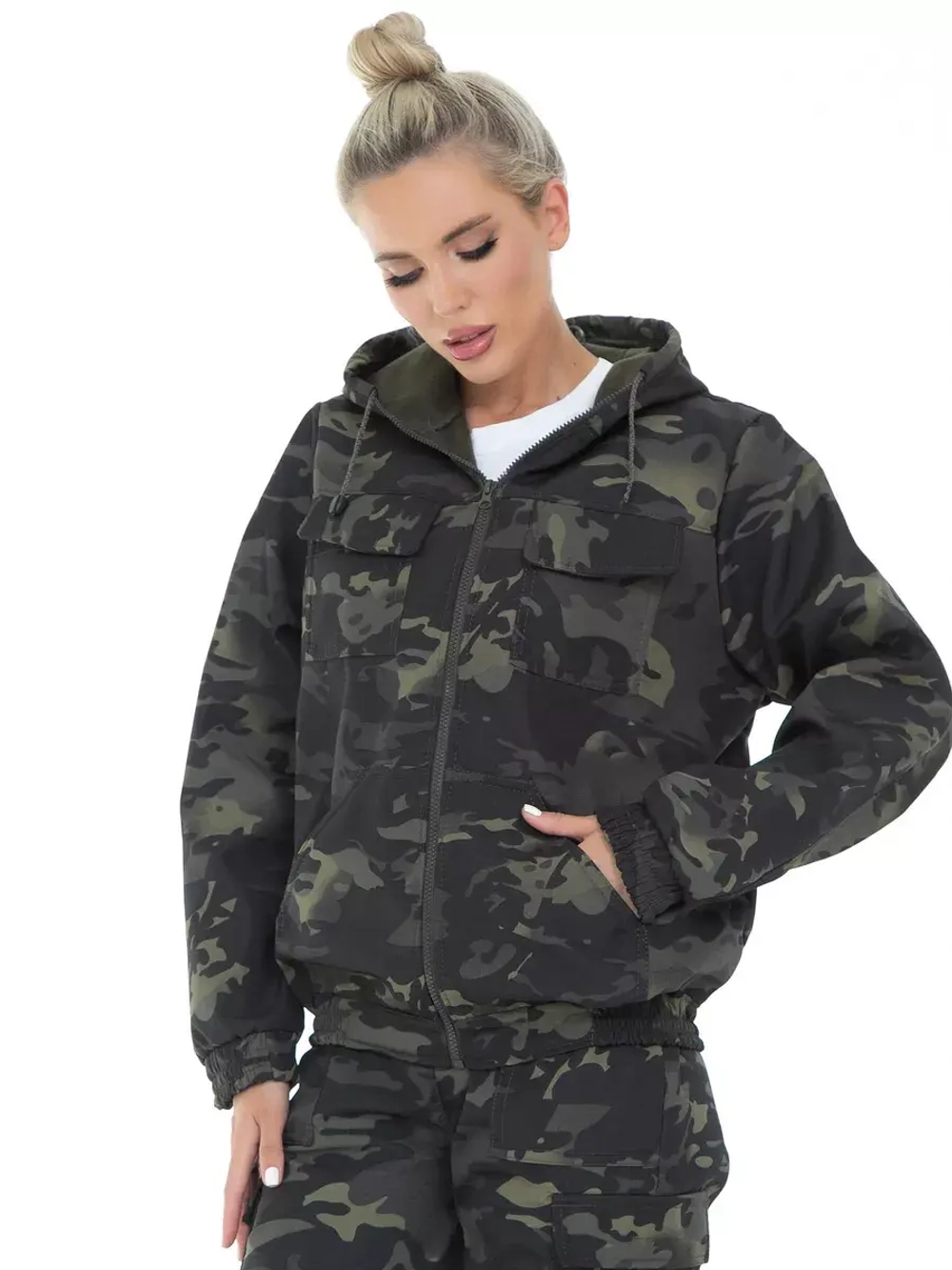 Спортивный костюм камуфляжный на флисе с Рипстопом RWFCITY