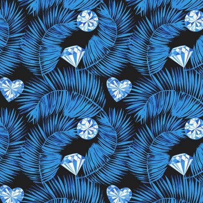 Пальмовые листья с кристалами