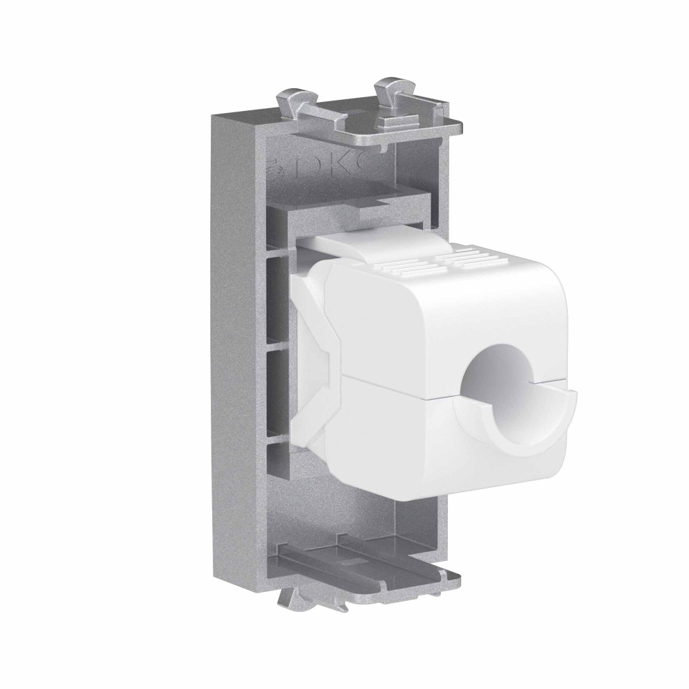 Компьютерная розетка RJ-45 без шторки модульная, кат.6А, "Avanti", "Закаленная сталь", 1 модуль