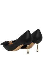 Женские туфли черные с бантиком