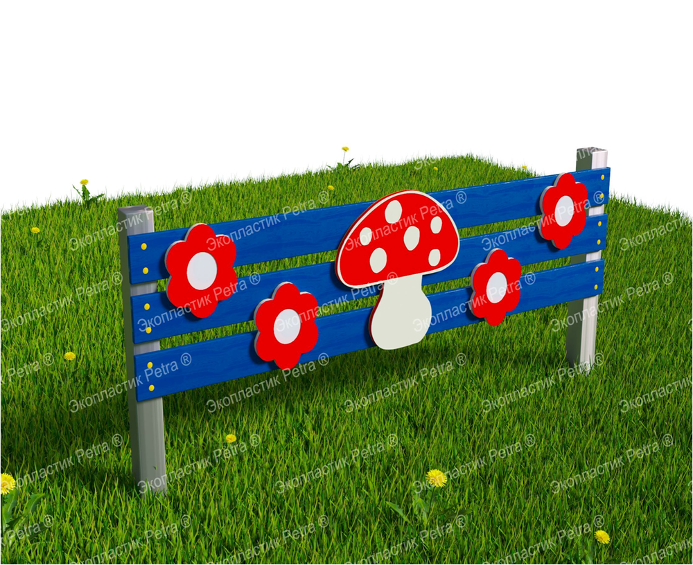 Забор уличный из экопластика Природа, секция 1490х400 мм