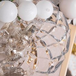 Фруктовница Мелодия любви Бронза с чашей из стекла