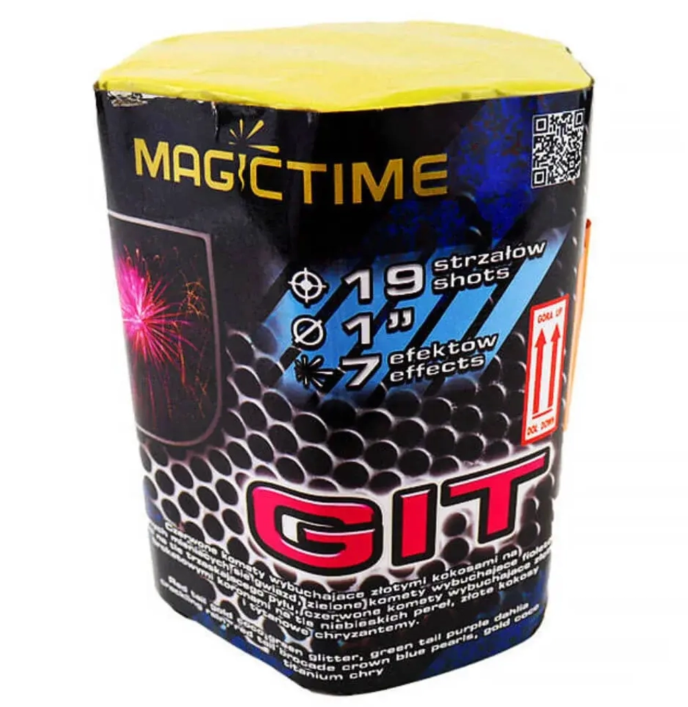 Батарея салютов Git (P7122) от Magictime, 19 залпов, 25 мм