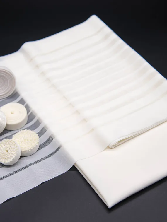 03-49 Кружево-сетка 24 см, айвори 004