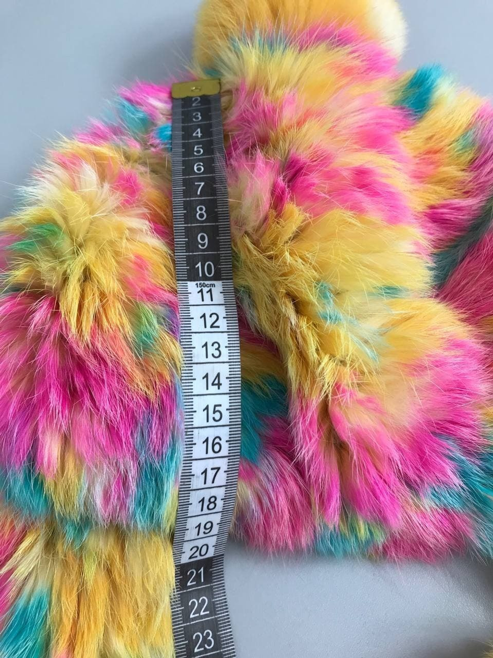 Шапка "Вязаный мех" на 5-7 лет из натурального кролика