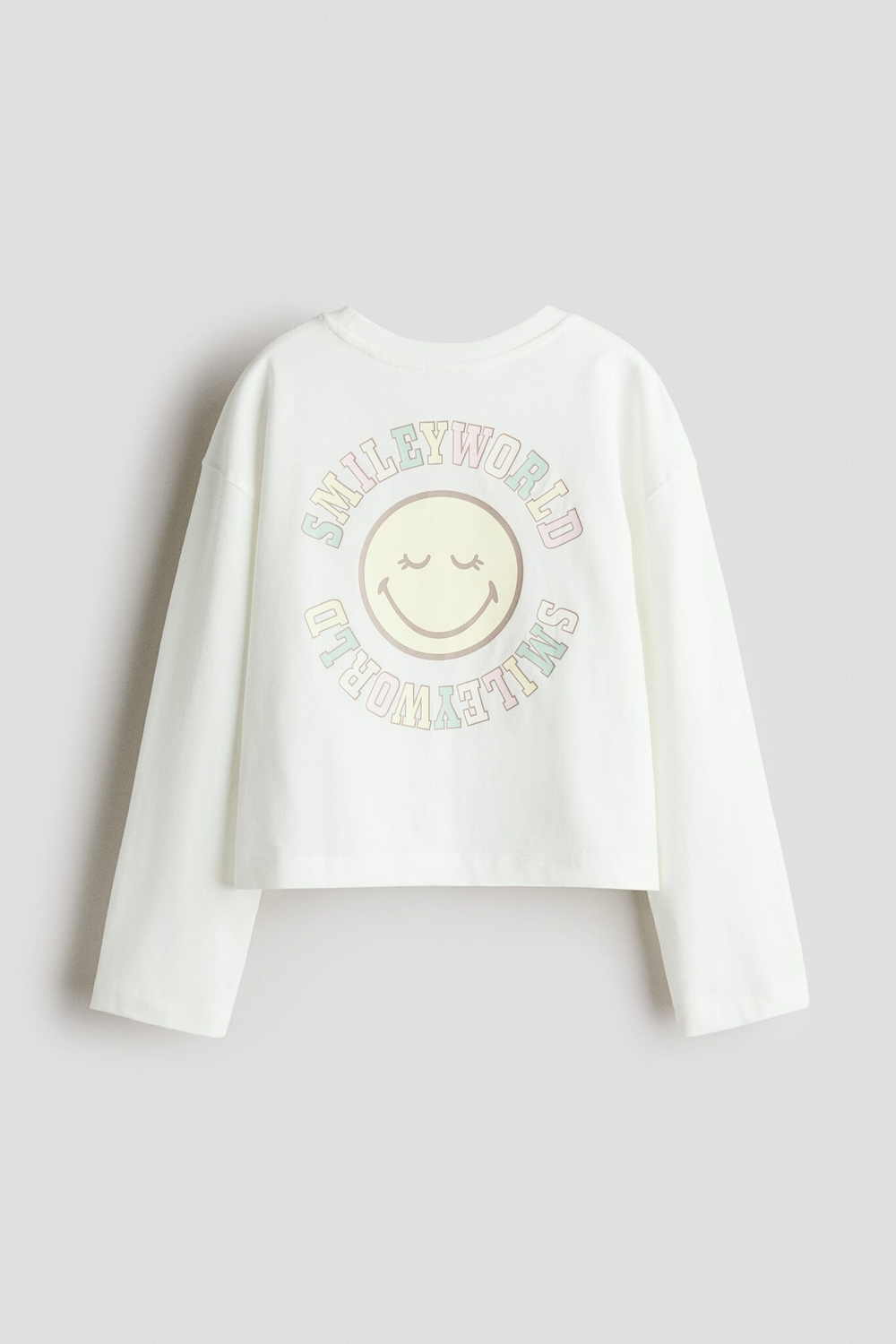 H&M Лонгслив с принтом, белый