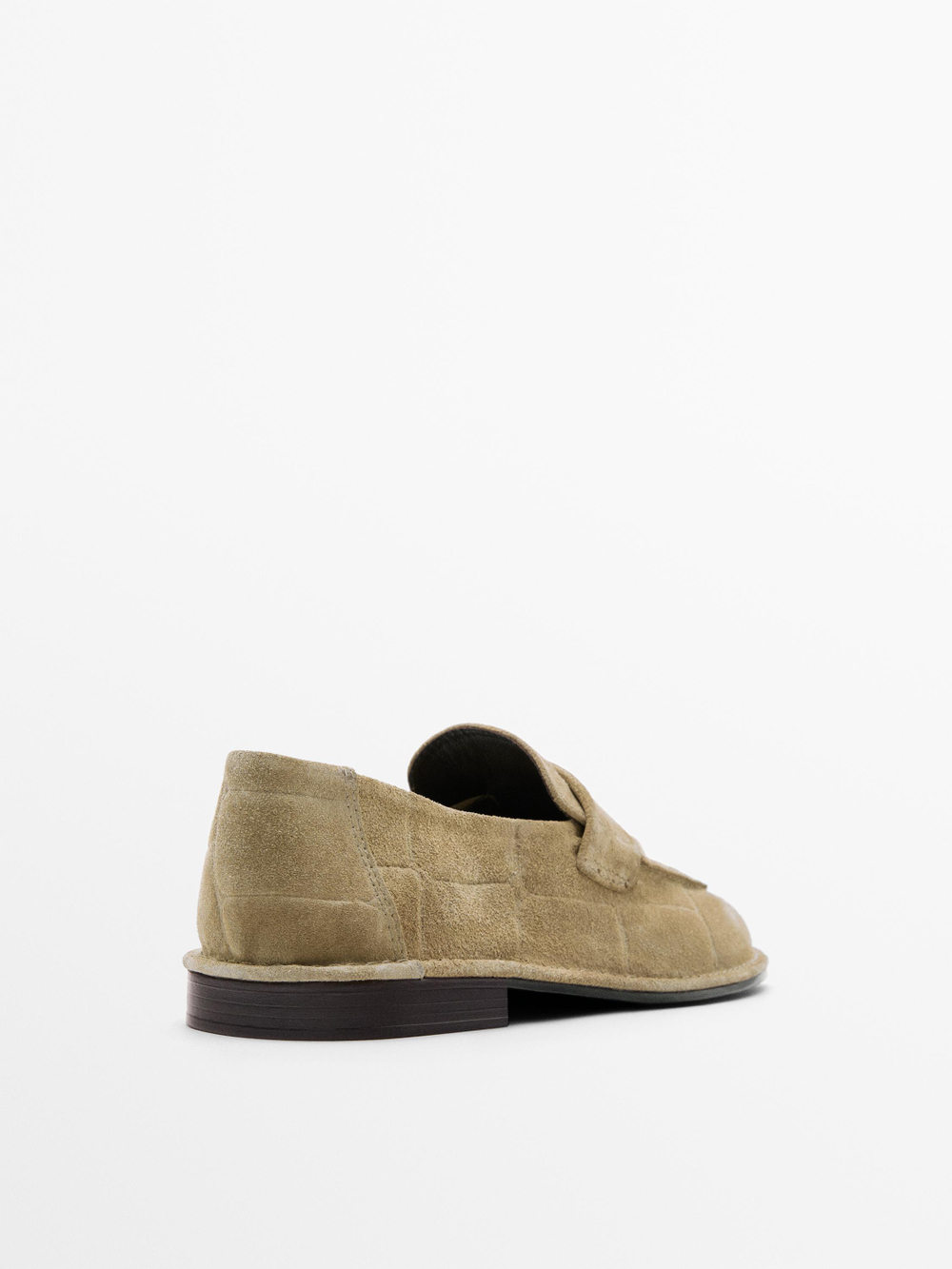 Massimo Dutti Лоферы из мягкой натуральной кожи, песочно-коричневый