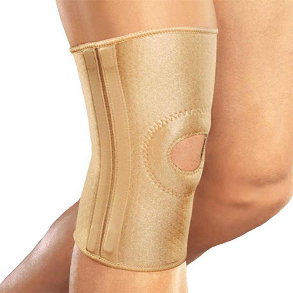 Согревающий бандаж на коленный сустав с пателлярным кольцом и ребрами жесткости (RKN-103 M)